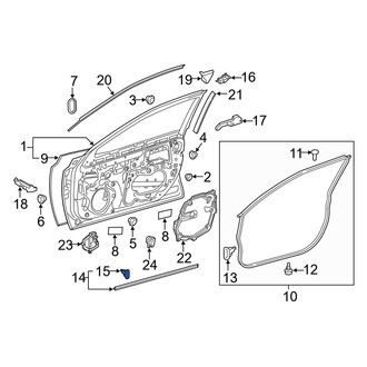 Toyota OE - Left Upper Door Seal Clip
