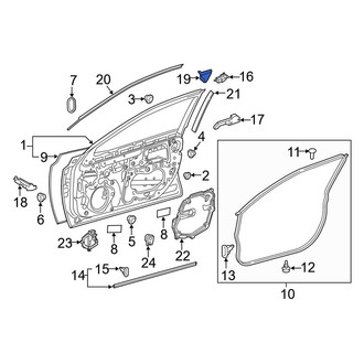 Toyota OE - Front Right Door Window Molding