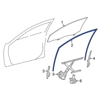 Toyota OE - Front Left Window Channel