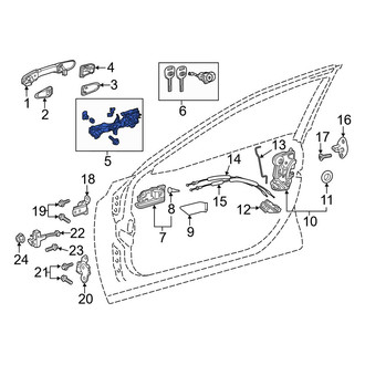 Toyota OE - Rear Right Exterior Door Handle Base
