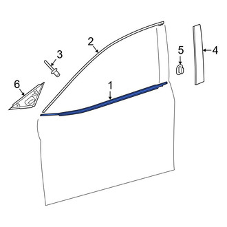 Toyota OE - Front Left Door Belt Molding