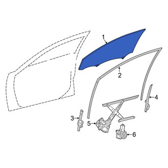 Toyota OE - Front Left Door Glass
