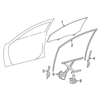 Toyota OE - Front Door - Glass & Hardware (Japan Built), (Gas)