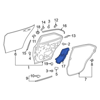 Toyota OE - Rear Left Door Access Cover