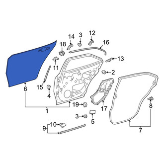 Toyota OE - Rear Left Outer Door Outer Panel