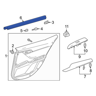 Toyota OE - Rear Left Door Window Belt Weatherstrip