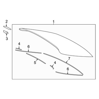 Toyota OE - Back Glass - Glass (USA Built), (LE / SE / XLE / XSE)
