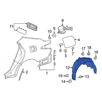 Toyota OE - Rear Right Quarter Panel Splash Shield