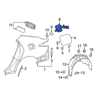 Toyota OE - Rear Fuel Door Latch