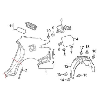 Toyota OE - Quarter Panel & Components (USA Built), (L / LE / SE / XLE / XSE)
