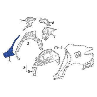 Toyota OE - Rear Right Rocker Panel Reinforcement