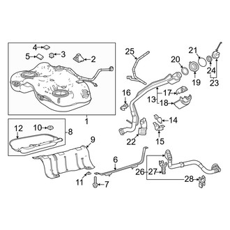 Toyota OE - Fuel System - Fuel Tank (USA Built), (AWD)