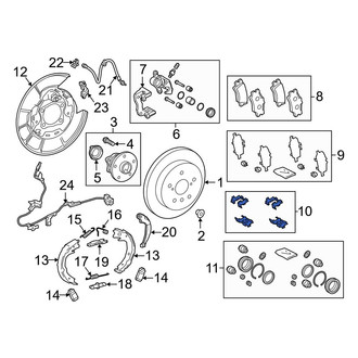 Toyota OE - Rear Disc Brake Hardware Kit