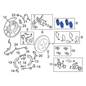 Toyota OE - Rear Disc Brake Pad Set