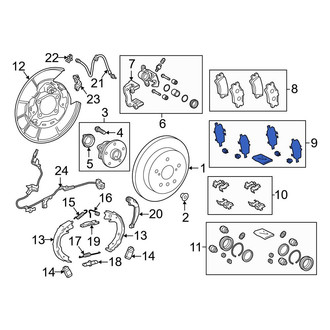 Toyota OE - Rear Disc Brake Pad Shim Kit