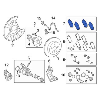 Toyota OE - Rear Disc Brake Pad Set