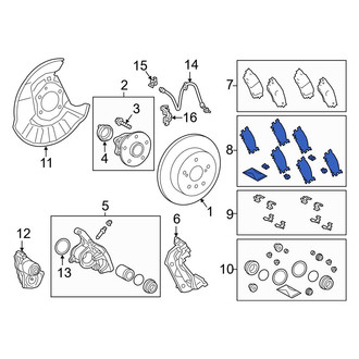 Toyota OE - Rear Disc Brake Pad Shim Kit