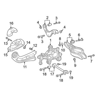 Toyota OE - Rear Suspension - Suspension Components (USA Built), (Gas)