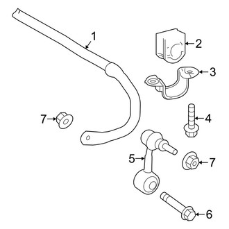 Toyota OE - Rear Suspension - Stabilizer Bar & Components (USA Built)
