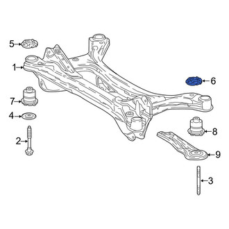 Toyota OE - Rear Left Lower Rearward Suspension Crossmember Insulator