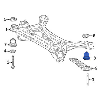 Toyota OE - Rear Right Lower Rearward Suspension Crossmember Insulator