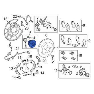 Toyota OE - Rear Wheel Bearing and Hub Assembly