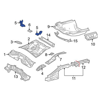 Toyota OE - Rear Right Floor Pan Reinforcement