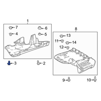 Toyota OE - Floor Pan Splash Shield Clip