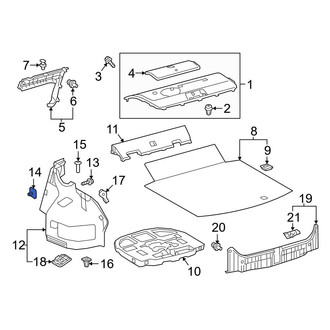 Toyota OE - Trunk Trim Panel Clip