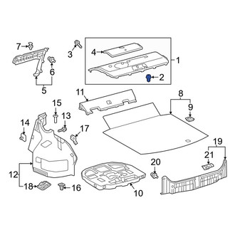 Toyota OE - Package Tray Trim Clip