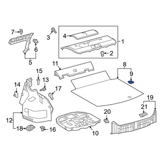 Toyota OE - Rear Spare Tire Compartment Cover Latch