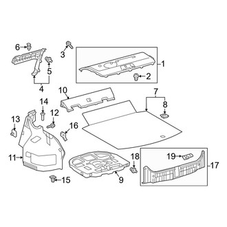 Toyota OE - Rear Body & Floor - Interior Trim (Japan Built), (Gas)