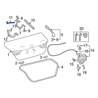 Toyota OE - Rear Right Trunk Lid Lift Support