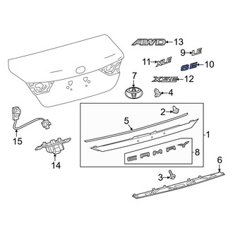 Toyota OE - Rear Deck Lid Emblem