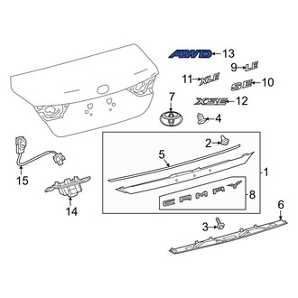 Toyota OE - Rear Deck Lid Emblem