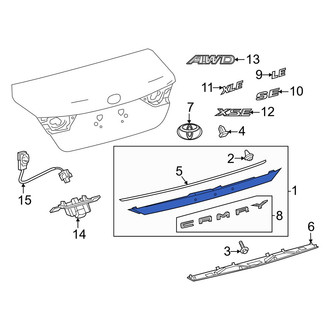 Toyota OE - Rear Deck Lid Finish Panel