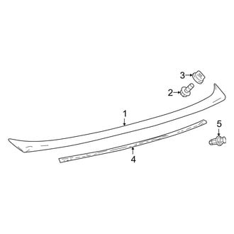 Toyota OE - Trunk Lid - Spoiler (USA Built), (LE / SE / SE Nightshade / XLE / XSE)