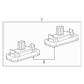 Toyota OE - Rear Lamps - License Lamps (USA Built), (Gas)