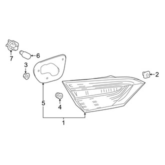 Toyota OE - Rear Lamps - Backup Lamps (Japan Built), (L / LE / SE / XLE / XSE)