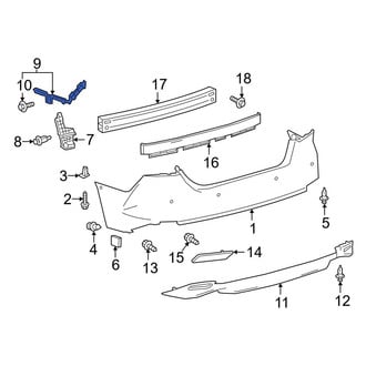 Toyota OE - Rear Right Bumper Guide