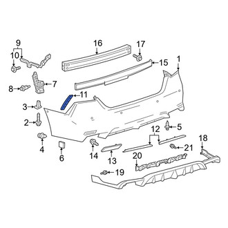 Toyota OE - Rear Left Bumper Cover Spacer Panel