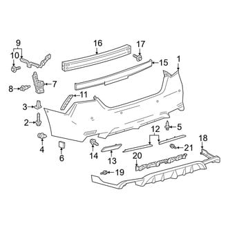 Toyota OE - Rear Bumper - Bumper & Components (USA Built)