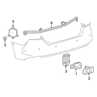 Toyota OE - Rear Bumper - Electrical Components (USA Built), (SE / XSE)