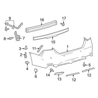 Toyota OE - Rear Bumper - Bumper & Components (Japan Built), (SE)