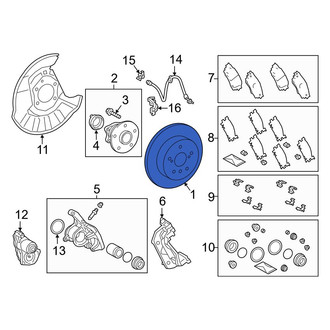 Toyota OE - Rear Disc Brake Rotor