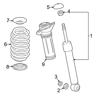 Toyota OE - Rear Suspension - Shocks & Components (USA Built), (AWD)