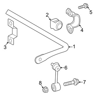 Toyota OE - Rear Suspension - Stabilizer Bar & Components (USA Built), (AWD)