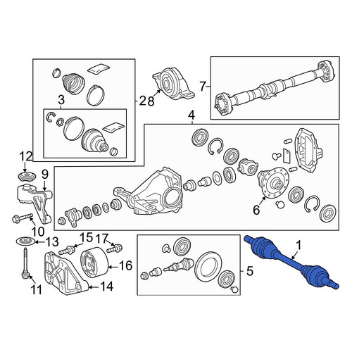 Toyota OE 4342006B30 - Front Left CV Axle Assembly