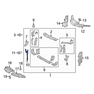 Toyota OE - Front Hood Latch Support