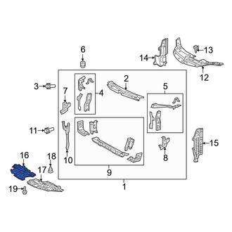 Toyota OE - Front Right Radiator Support Splash Shield